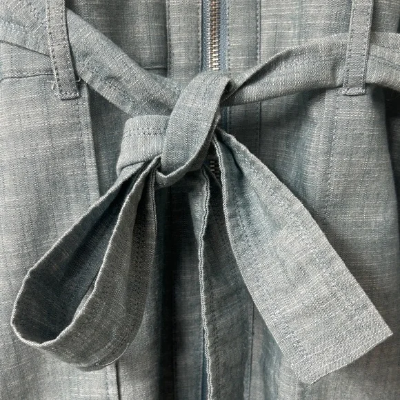 Tahari ASL Sleeveless Teal Belted Shirt Dress - Picture 3 of 5